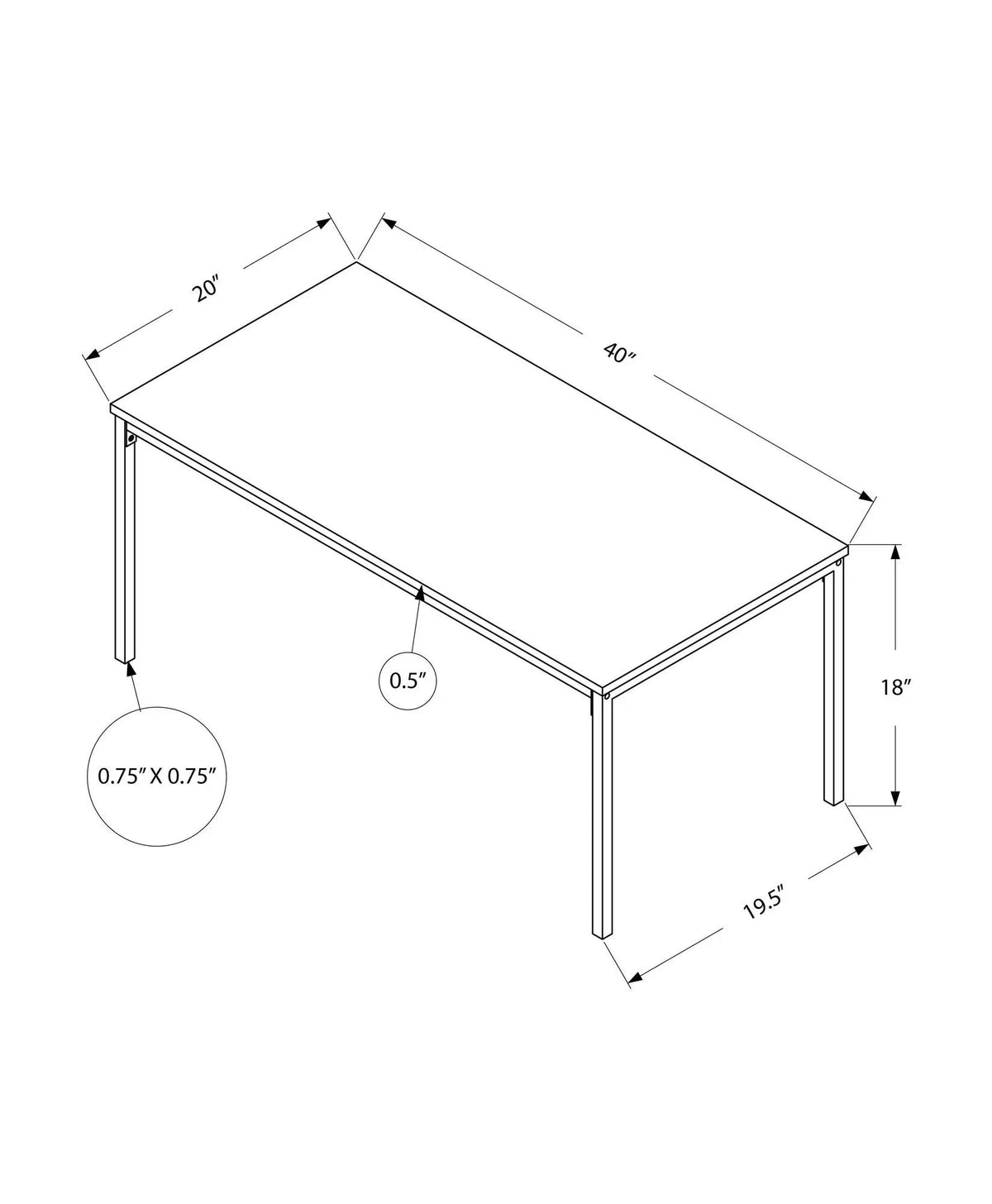 Rectangular Cocktail Table | Laminate Surface | Space-Saving Design | Easy Assembly