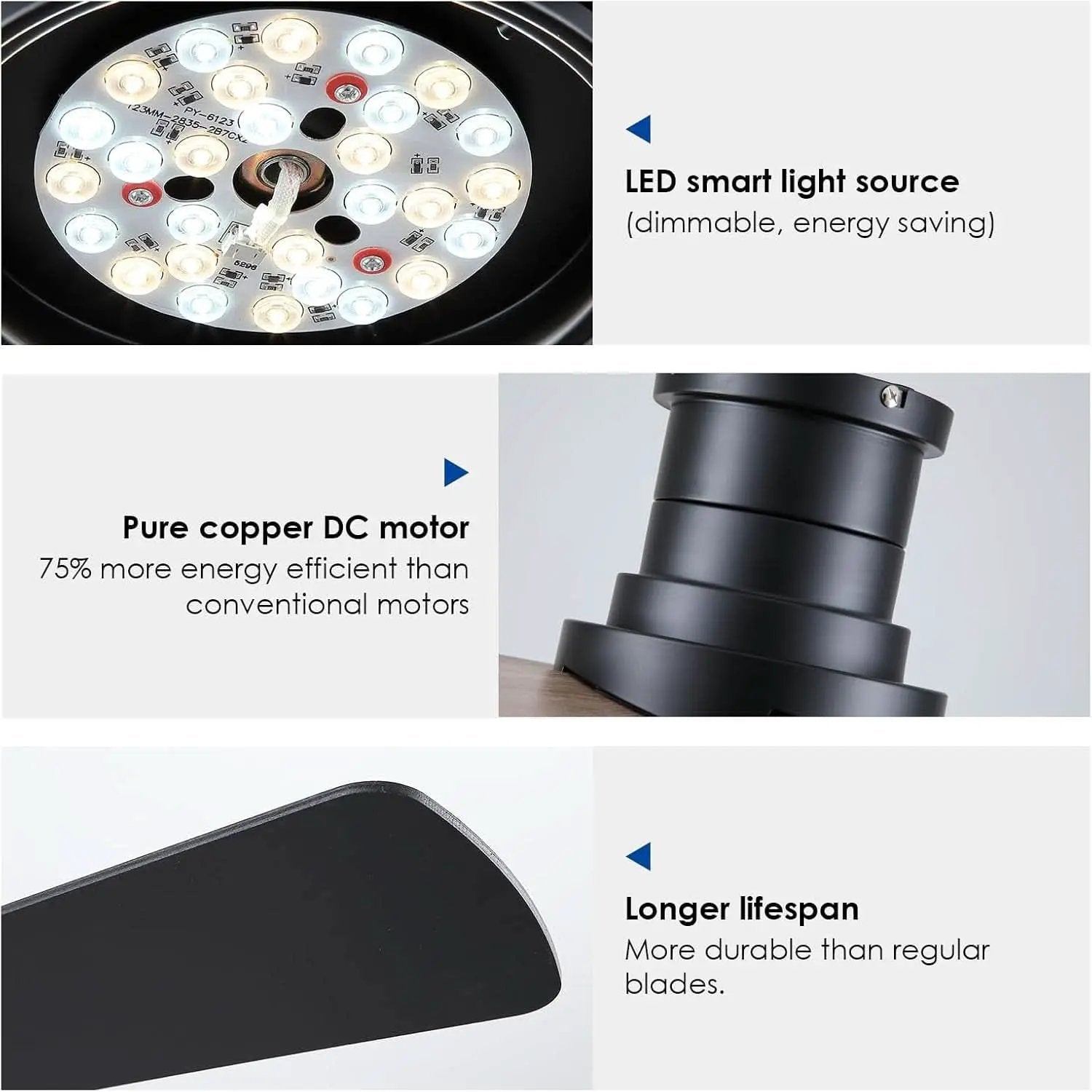 46 Inch DC Motor Ceiling Fan With Remote App Control from PriceLows™