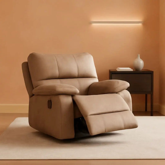 Taupe Microfiber Reclining Sofa Set for Living Room from PriceLows™