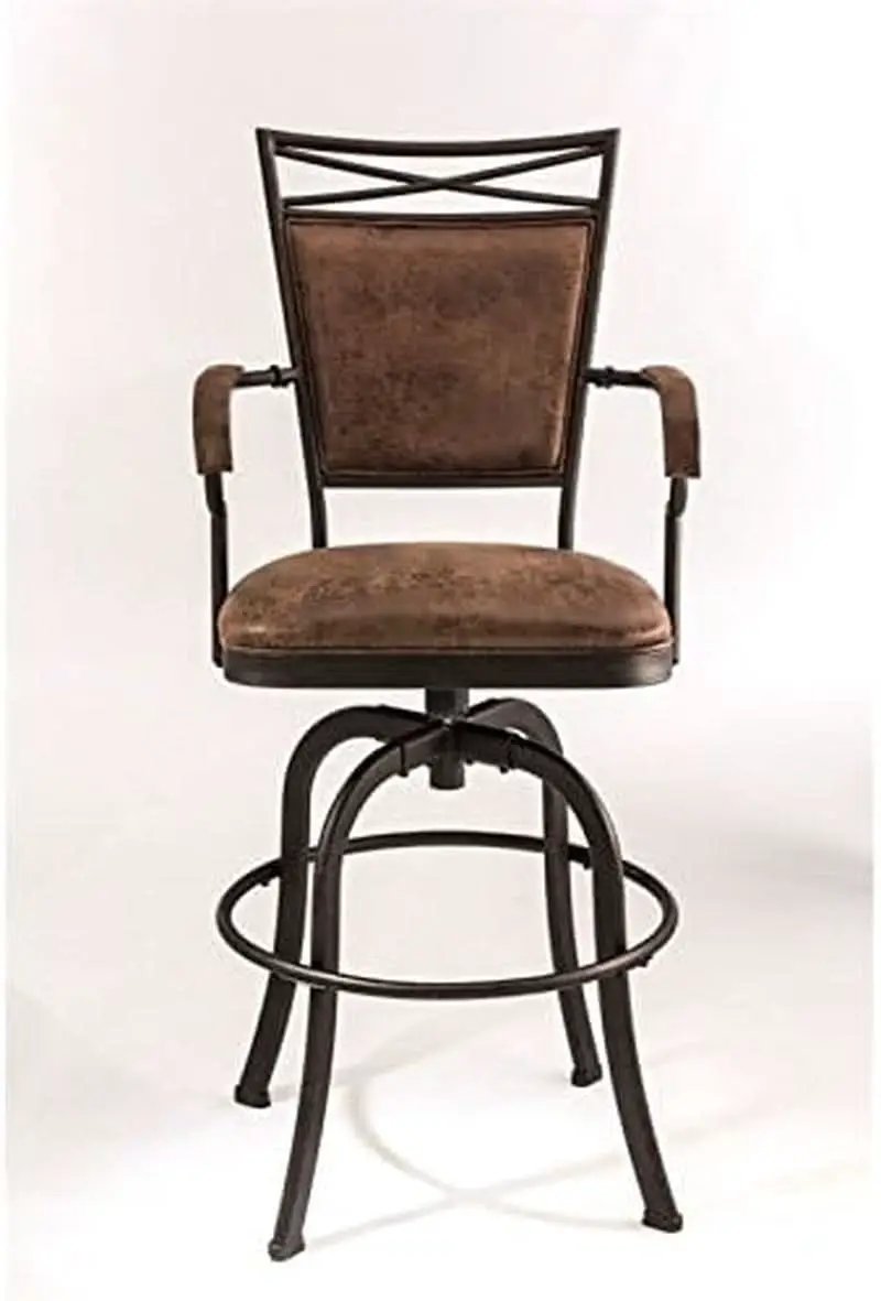 Aged Bronze Swivel Tilt Barstool with Padded Comfort from PriceLows™