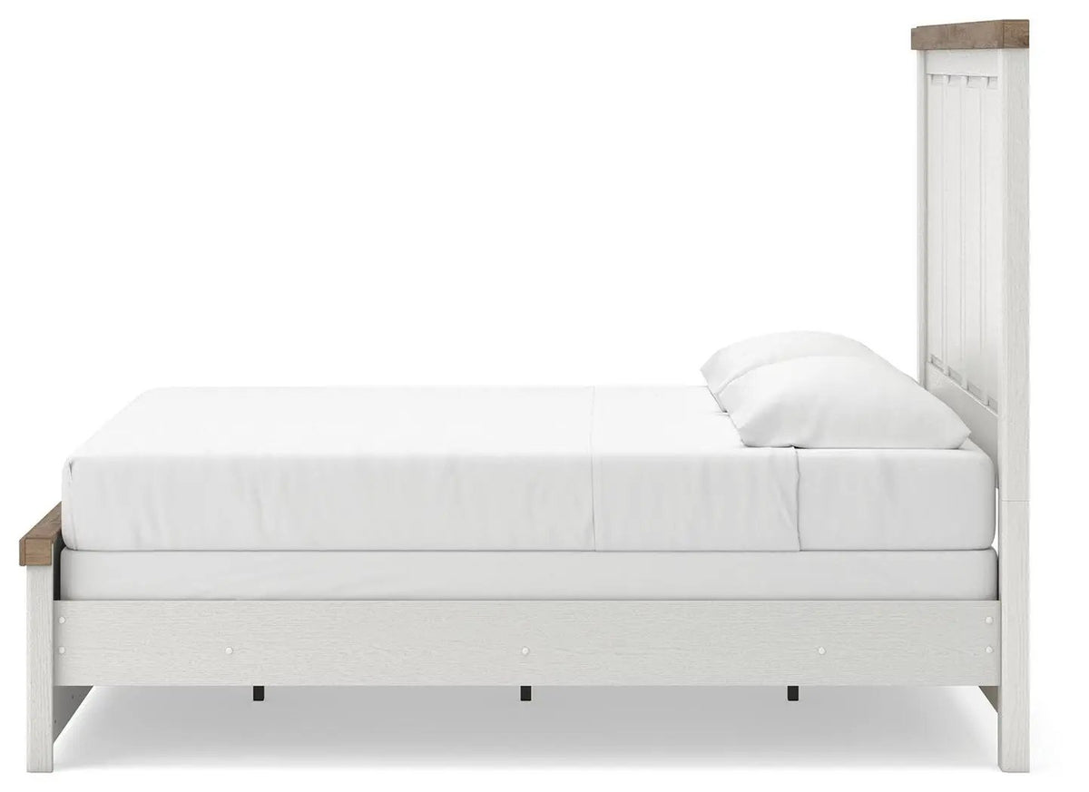 Panel Bed | White Finish | Farmhouse Style | King Size