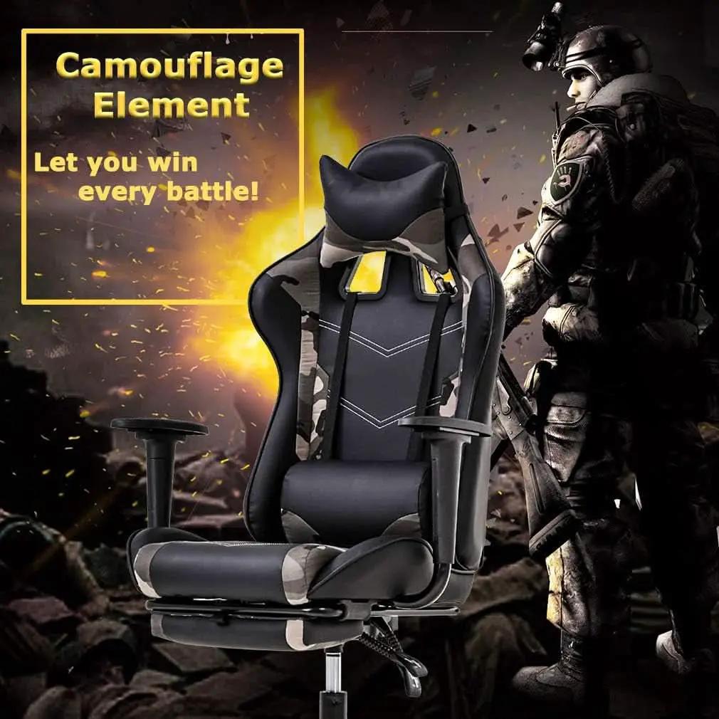 Ergonomic PU Leather Gaming Chair With Lumbar Support from PriceLows™
