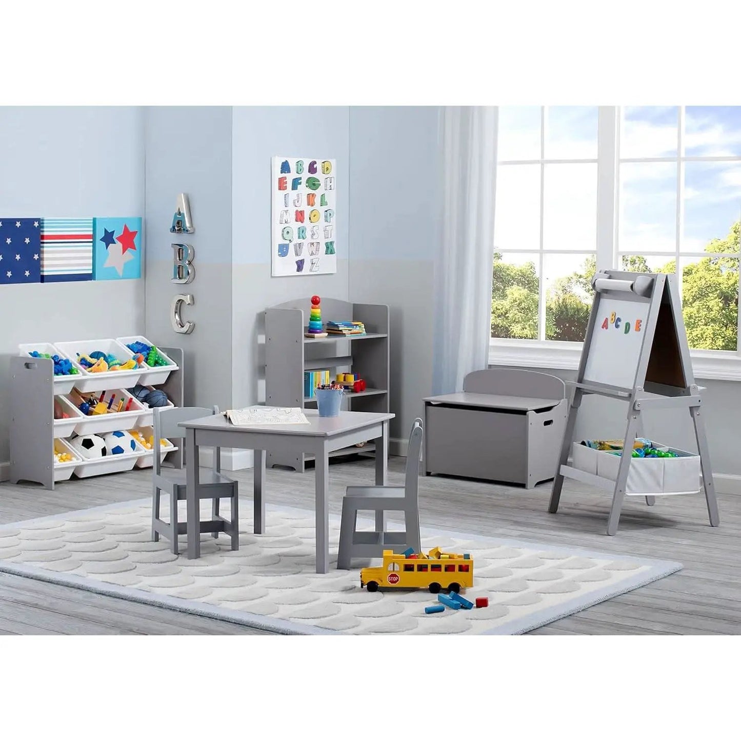 Mysize Grey Bookshelf Greenguard Gold Certified 33 Inch from PriceLows™