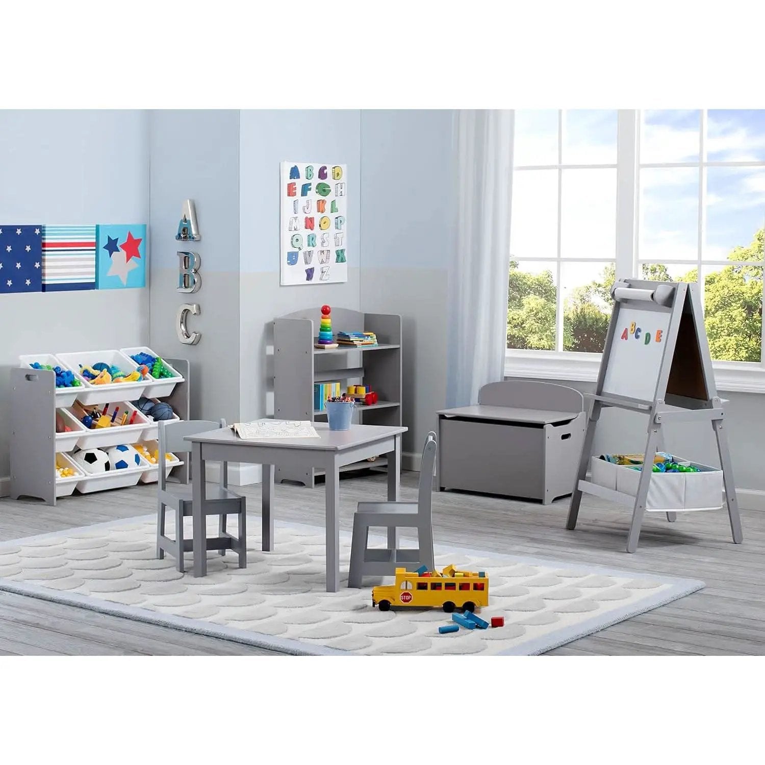 Mysize Grey Bookshelf Greenguard Gold Certified 33 Inch from PriceLows™