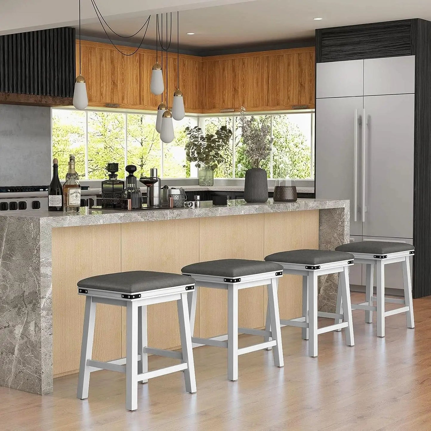 24 Inch Counter Height Bar Stools Set of Two from PriceLows™