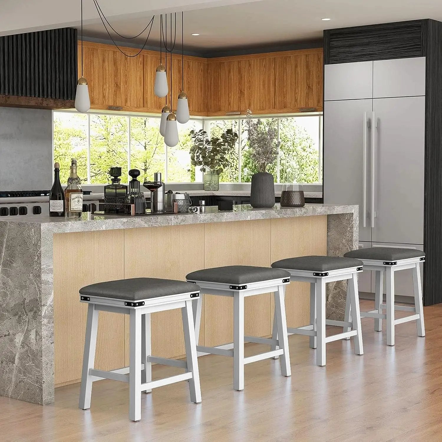 24 Inch Counter Height Bar Stools Set of Two from PriceLows™
