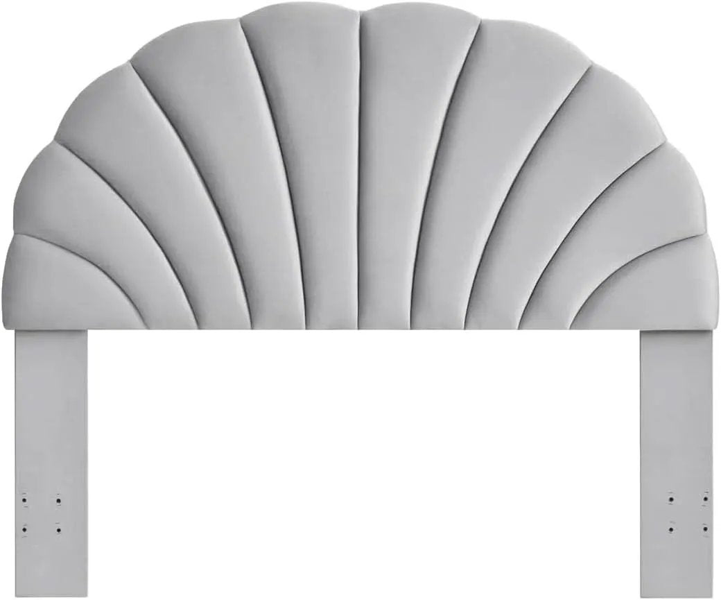 Crown Design Velvet Headboard for Elegant Bedroom Decor from PriceLows™