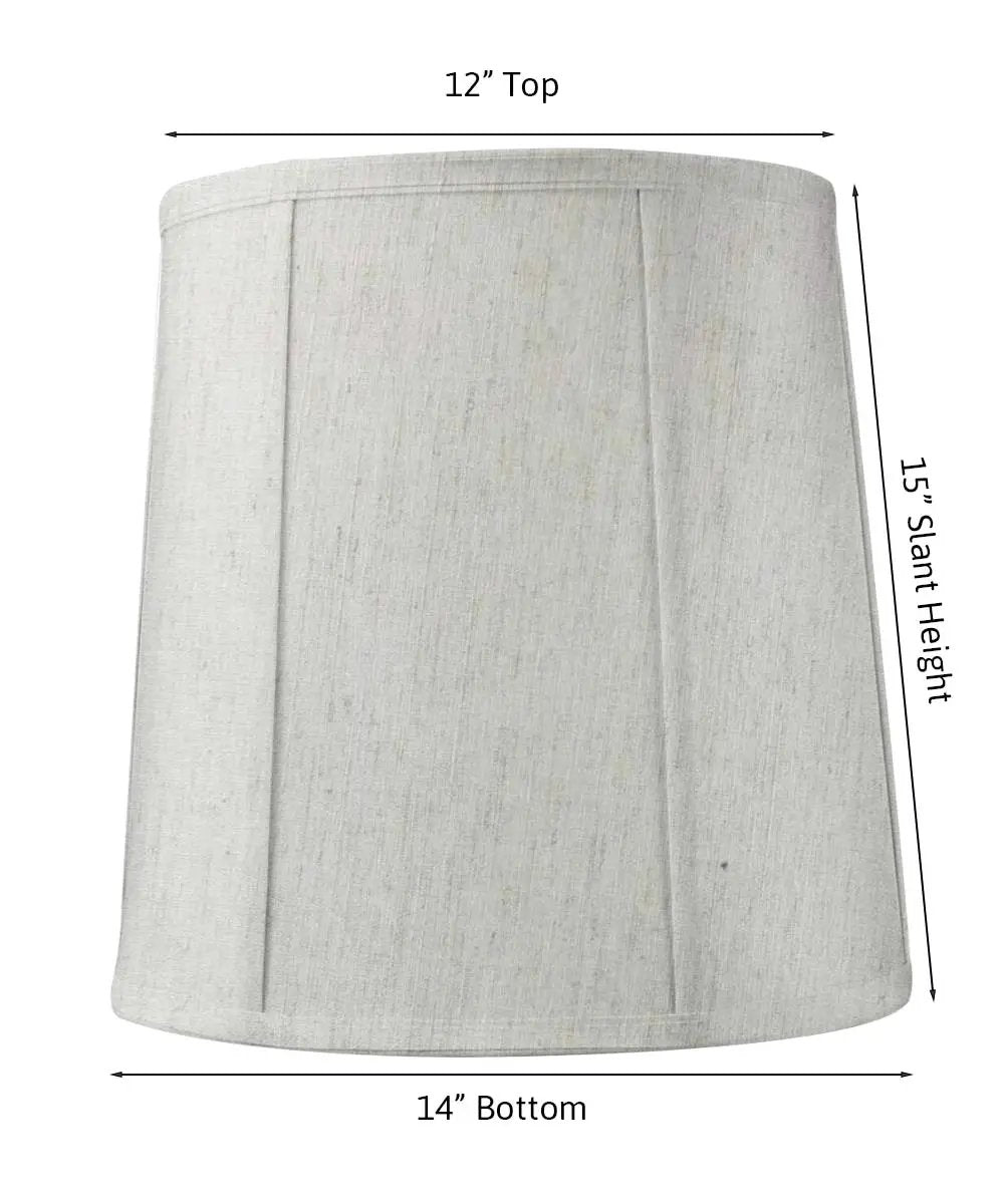 Drum Lamp Shade | 14x15 Inch | Softback Oatmeal | Premium Shantung Fabric