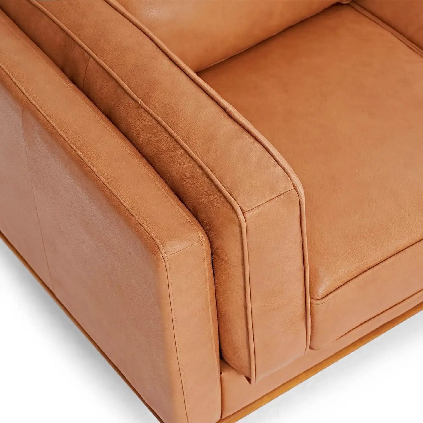 Valencia Artisan 88 Inch Full Leather Sofa Cognac Tan from PriceLows™