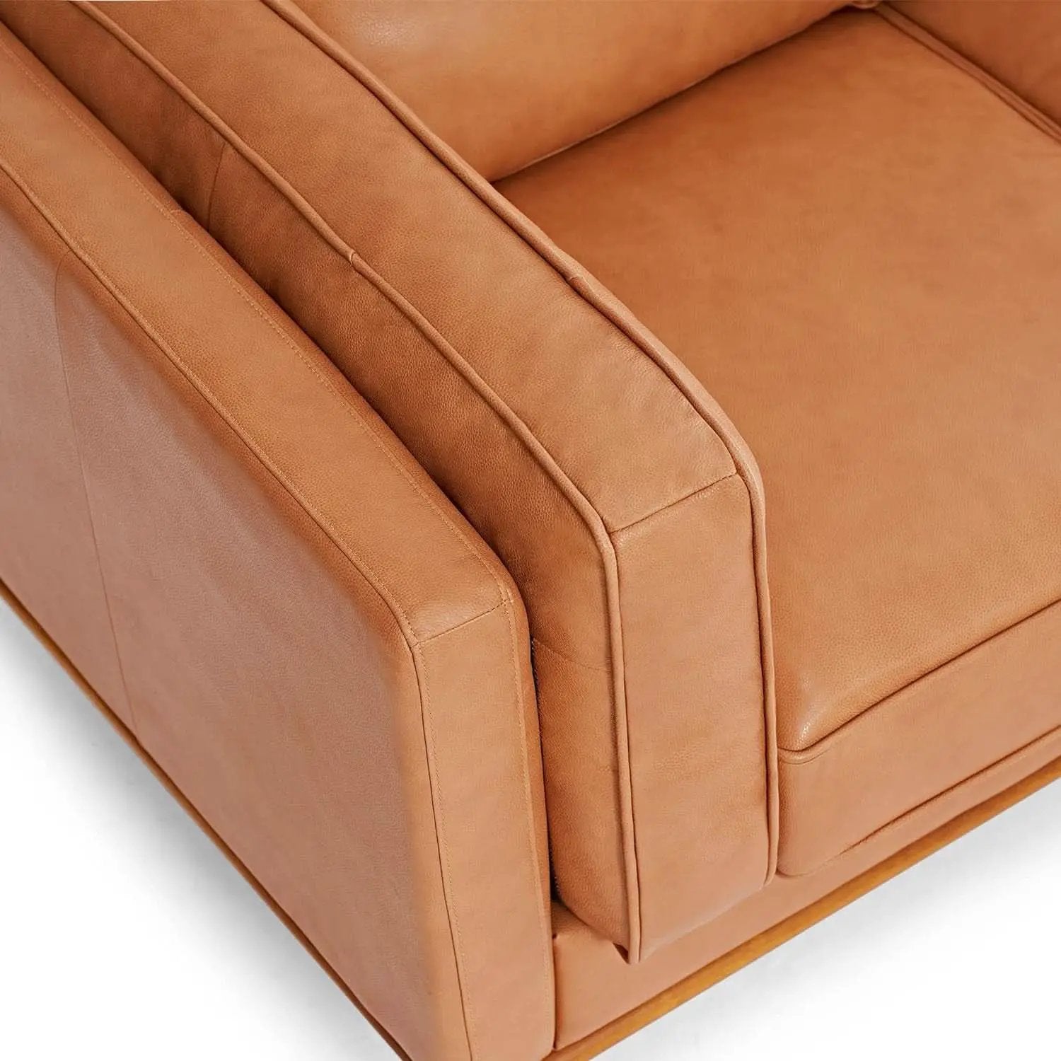 Valencia Artisan 88 Inch Full Leather Sofa Cognac Tan from PriceLows™