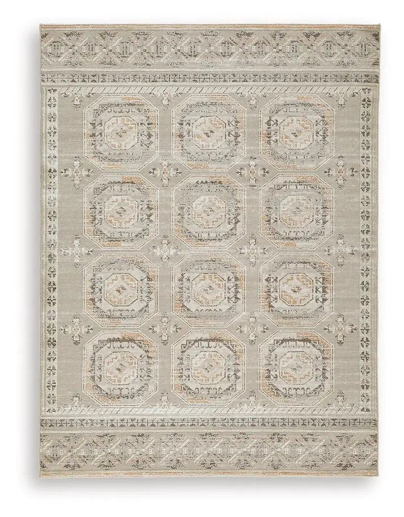 Bachby Area Rug | 94 x 119 Inch | Classic Medallion Pattern | Old And New Motifs