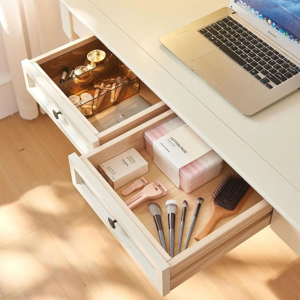 47 Inch Desk With Drawers Solid Wood Home Office Desk from PriceLows™