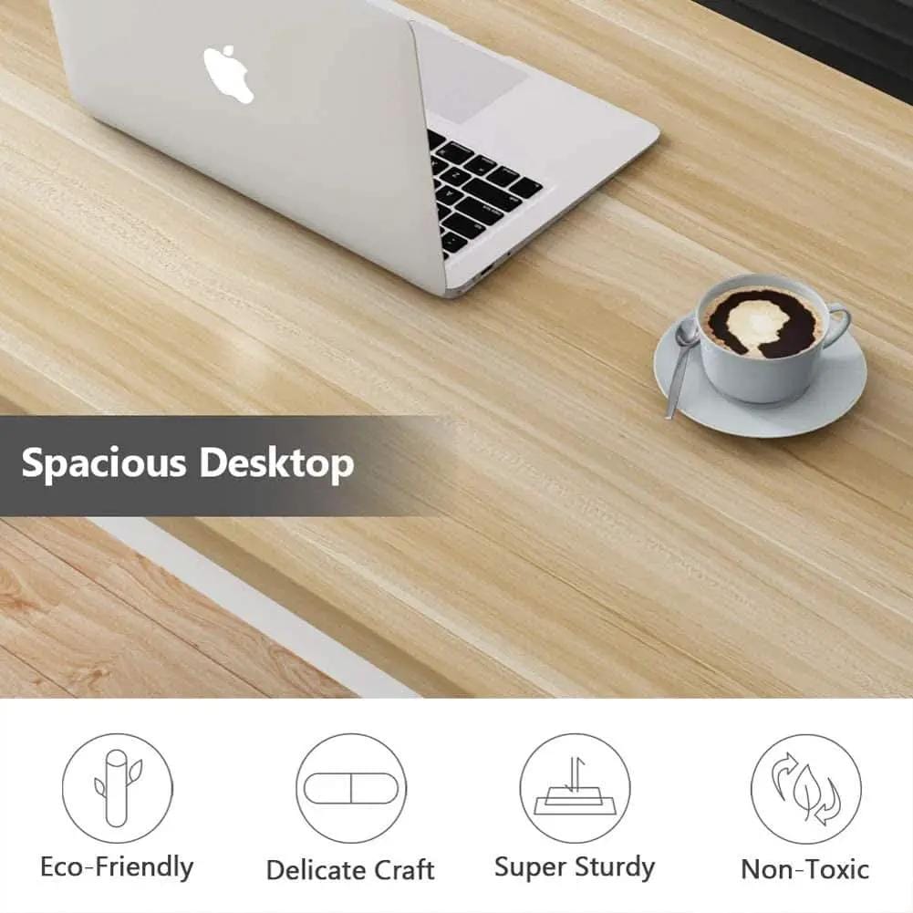 47 Inch Modern Computer Desk Light Walnut For Home Office from PriceLows™