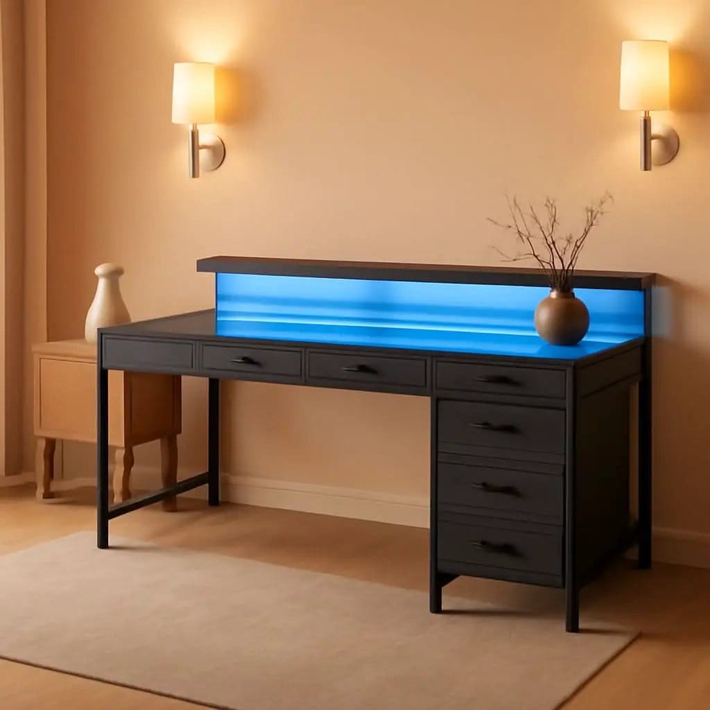 47 Inch RGB Gaming Desk For Home Office And Gaming Setup from PriceLows™