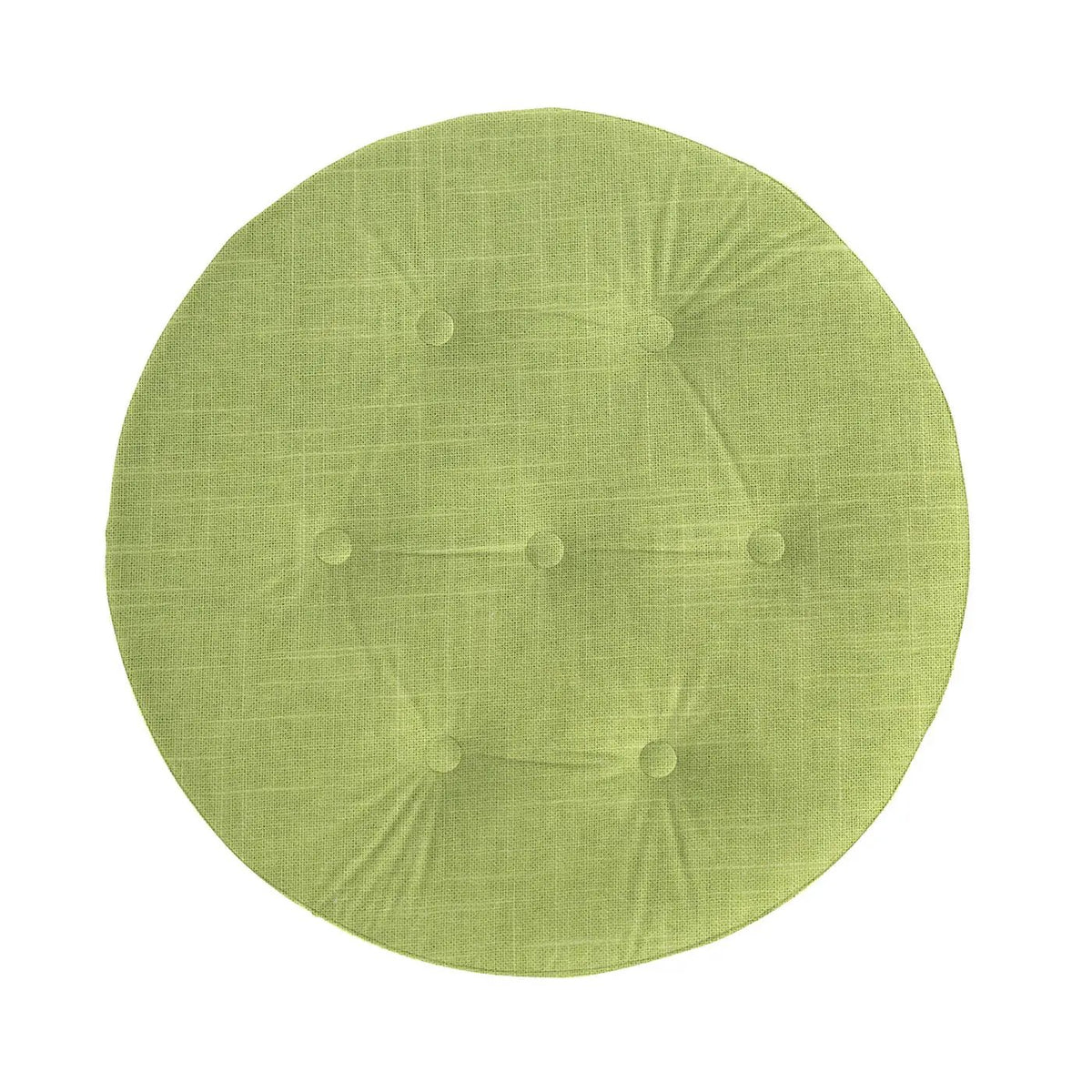Yolanda Round Accent Ottoman | Handcrafted Quality | Kiln-Dried Hardwood Frame | 16 Inch Height