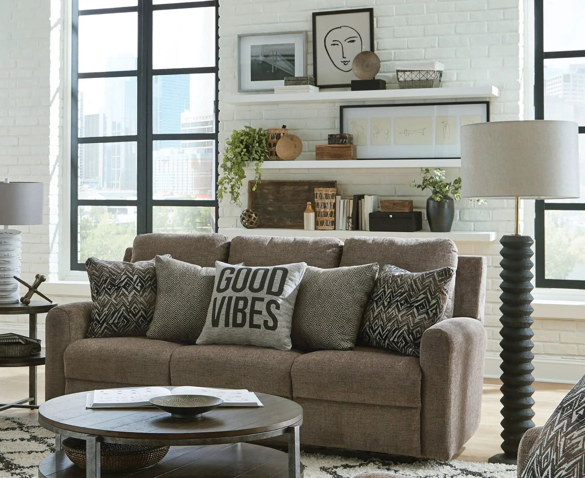 Calvin Reclining Sofa | 4 Pieces | Chenille & Fabric | Living Room