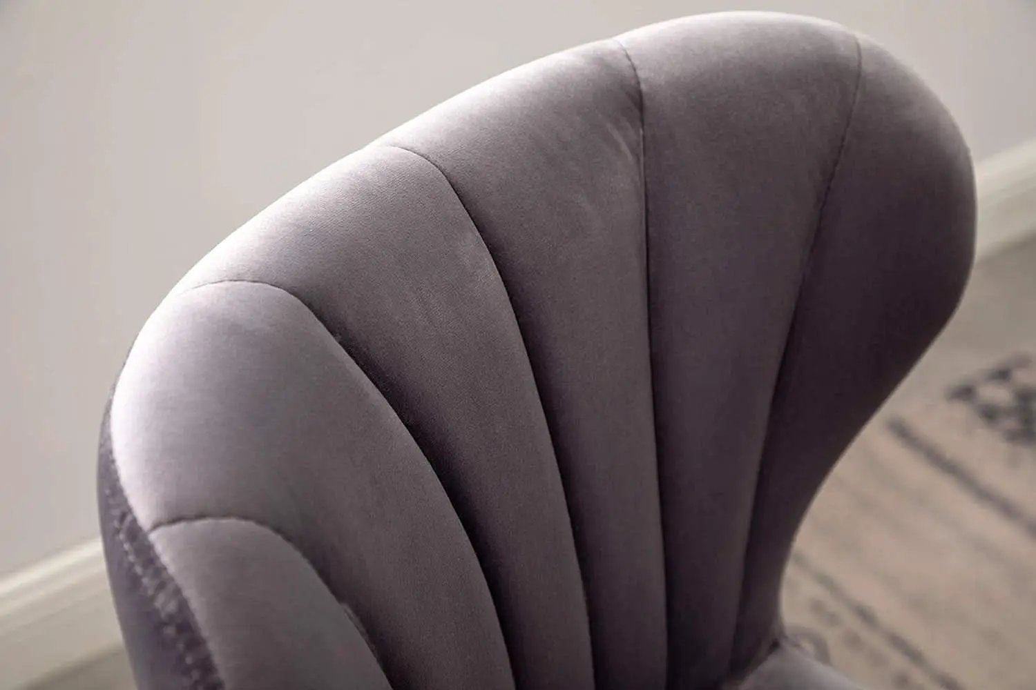 Velvet Adjustable Swivel Barstools Gray Set of Two from PriceLows™