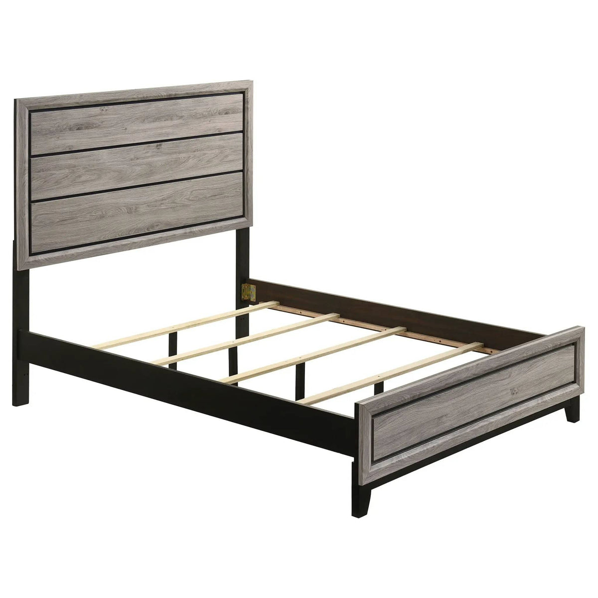 Valen Four-piece Full Bedroom Set Light | 57.25 x 78.75 x 56.25 in | Rubberwood & Engineered Wood | Taupe