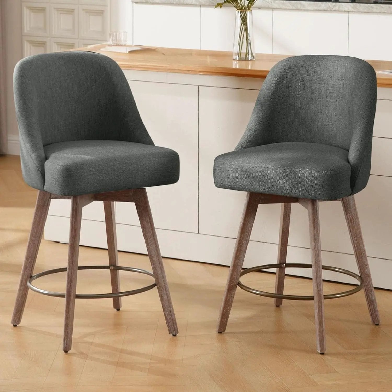 Counter Height Bar Stools Set Of Four 26 Inch Gray from PriceLows™
