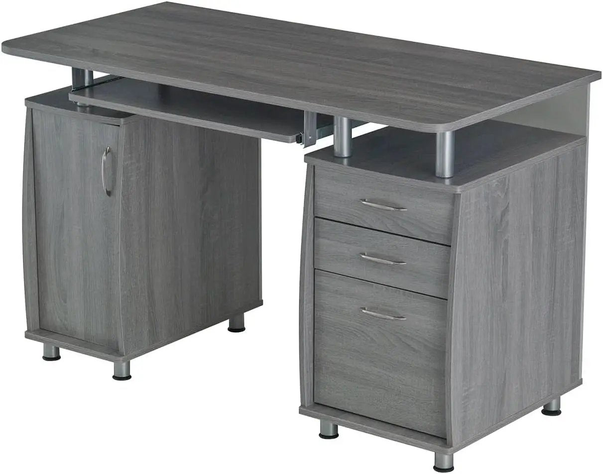 47.5 Inch Computer Desk Keyboard Tray File Cabinet from PriceLows™