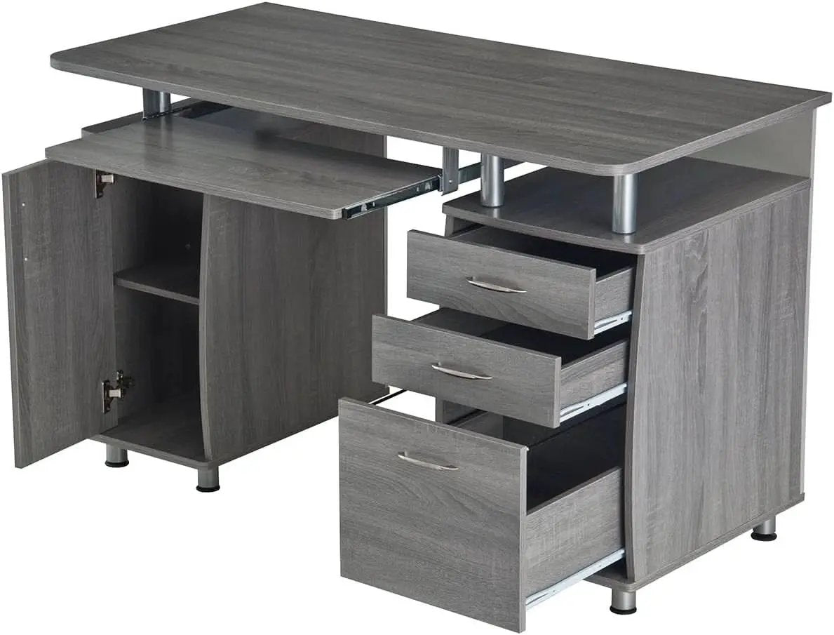 47.5 Inch Computer Desk Keyboard Tray File Cabinet from PriceLows™
