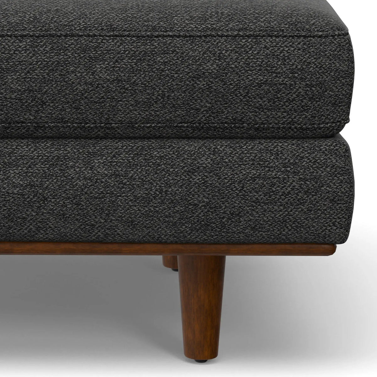 Morrison Handcrafted Ottoman | Mid-Century Modern Styling | Corner-Blocked Frame | 33 Inch Width