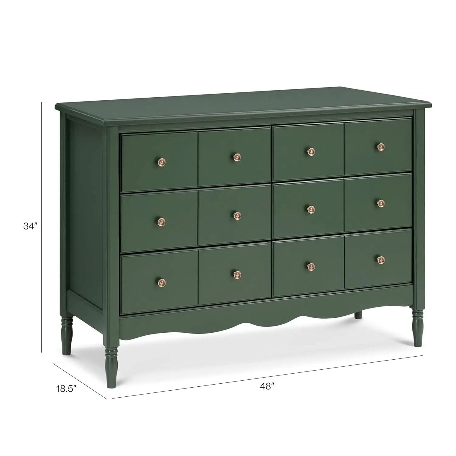 Liberty Forest Green Six Drawer Dresser With Knobs from PriceLows™