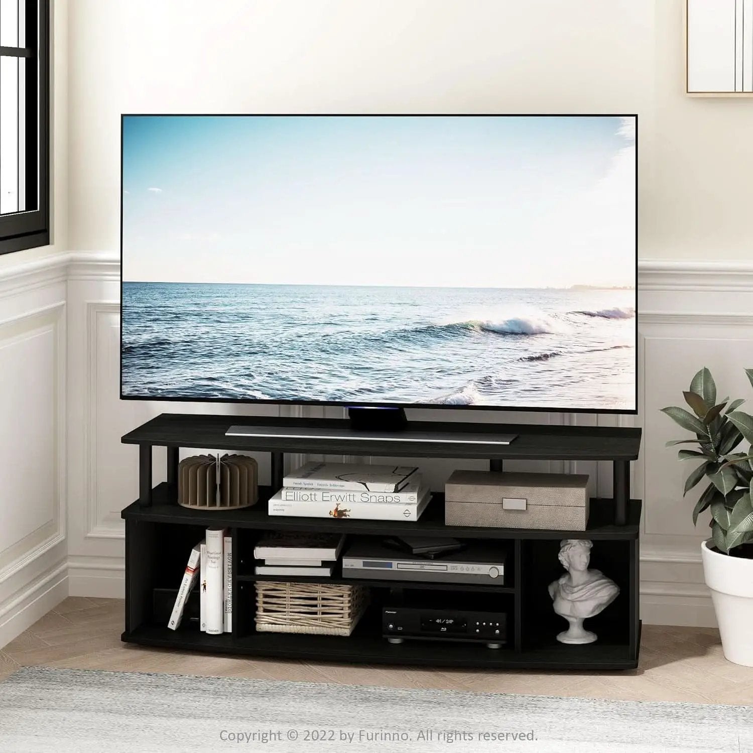 Jaya Large Entertainment Center For 55 Inch TV Blackwood from PriceLows™