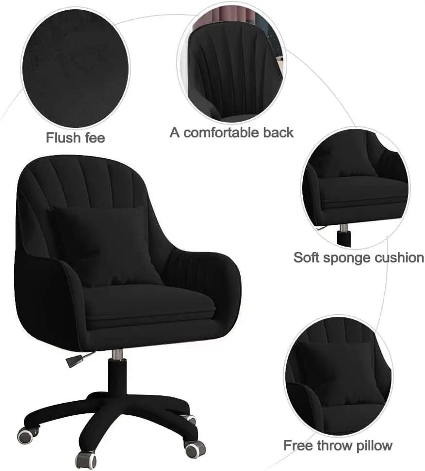 Velvet Home Office Chair Height Adjustable For Desk Use from PriceLows™