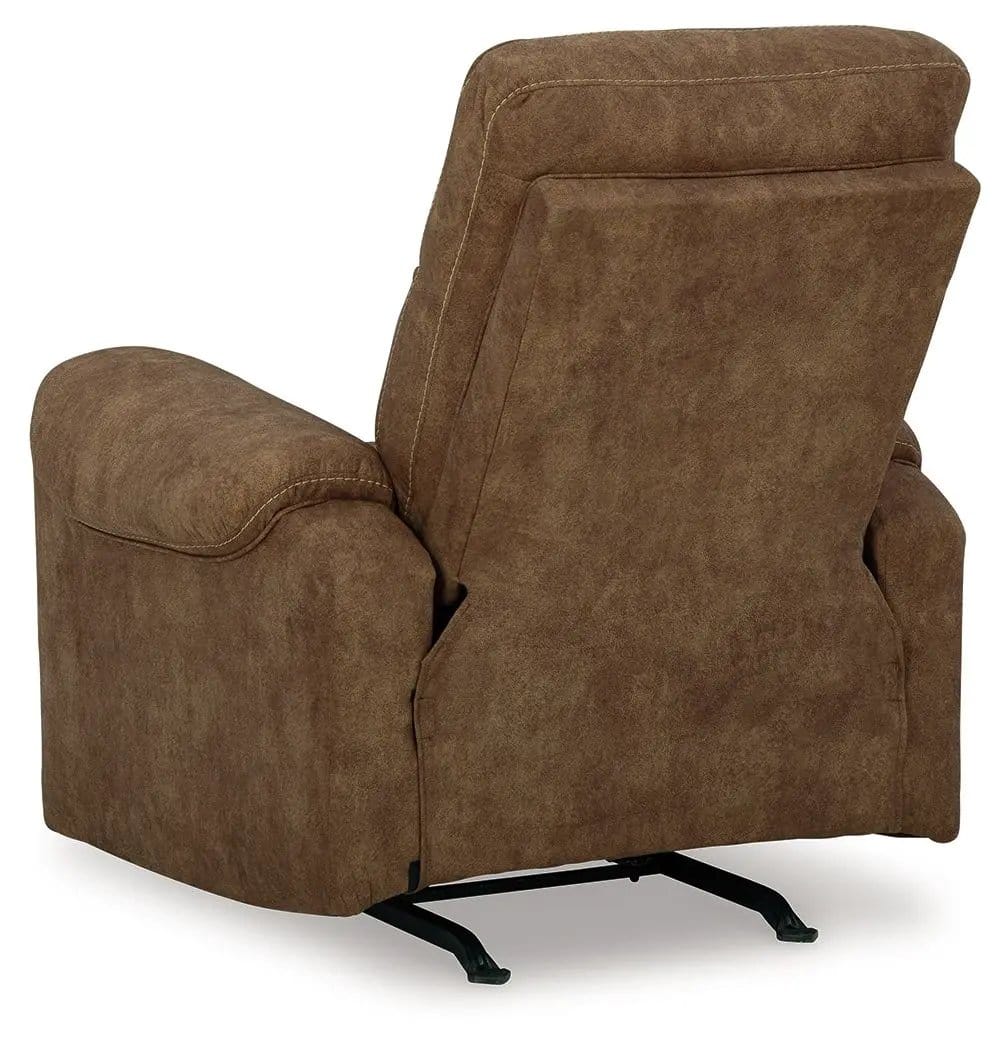 Edenwold Rocker Recliner Rocker Chair | 39 x 40 x 40 in | Faux Leather & Metal | Brindle