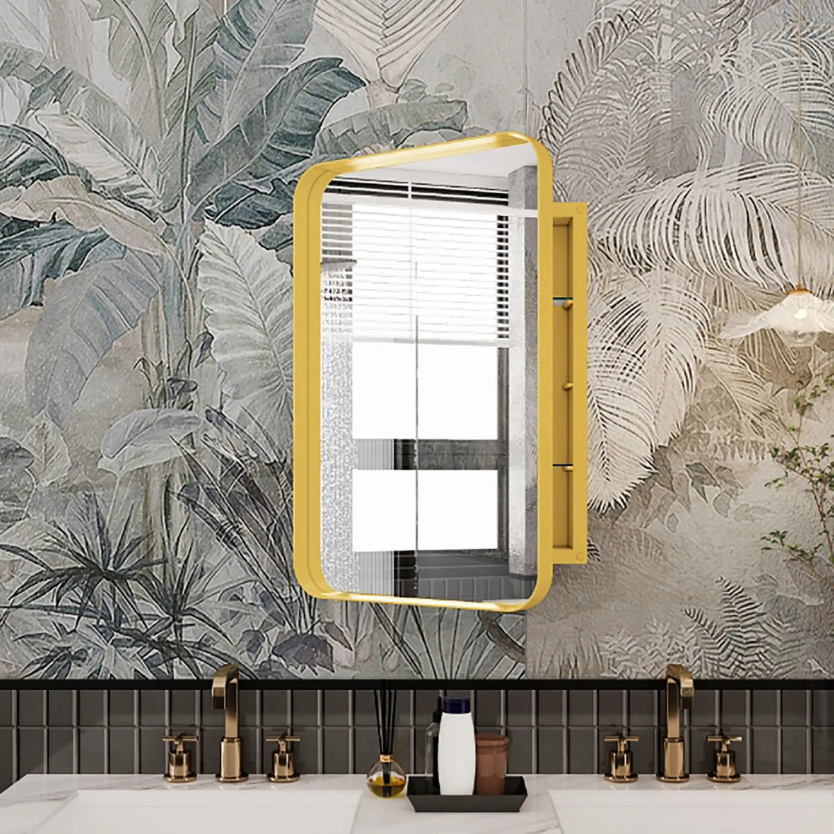 Recessed Medicine Cabinet | Metal Frame | Mirror | Adjustable Shelves