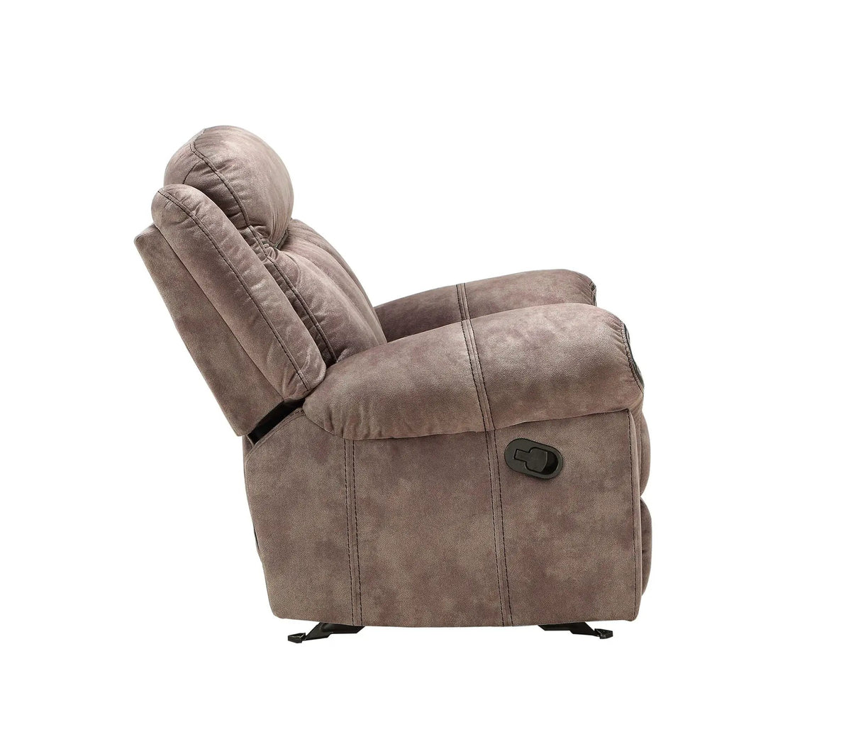 Zubaida Recliner Loveseat | Two-Tone Upholstery | USB Port Console | Glider Motion Reclining