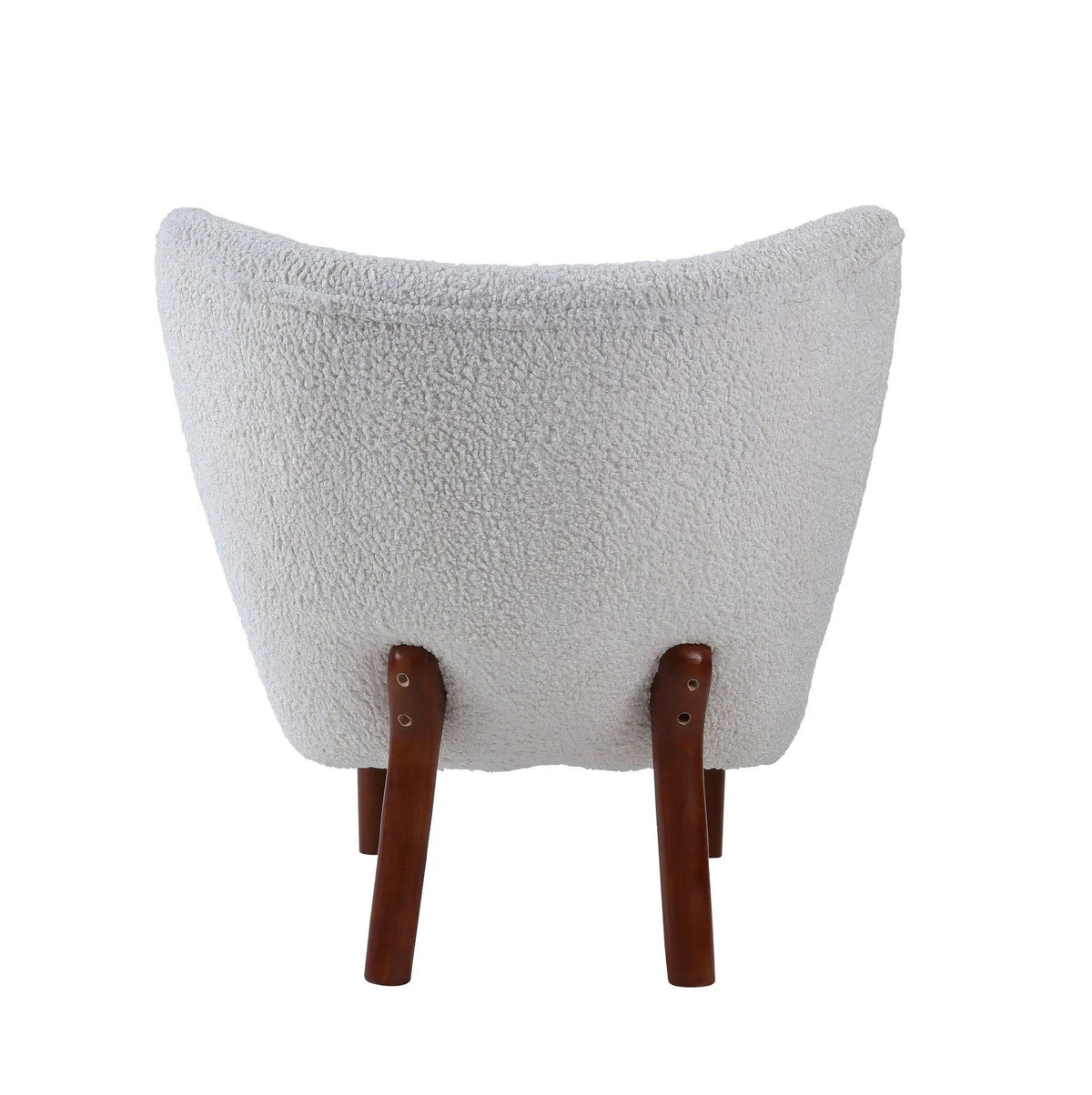Zusud Teddy Sherpa Accent Chair | 34 x 31 x 34 in | Living Room Furniture | White