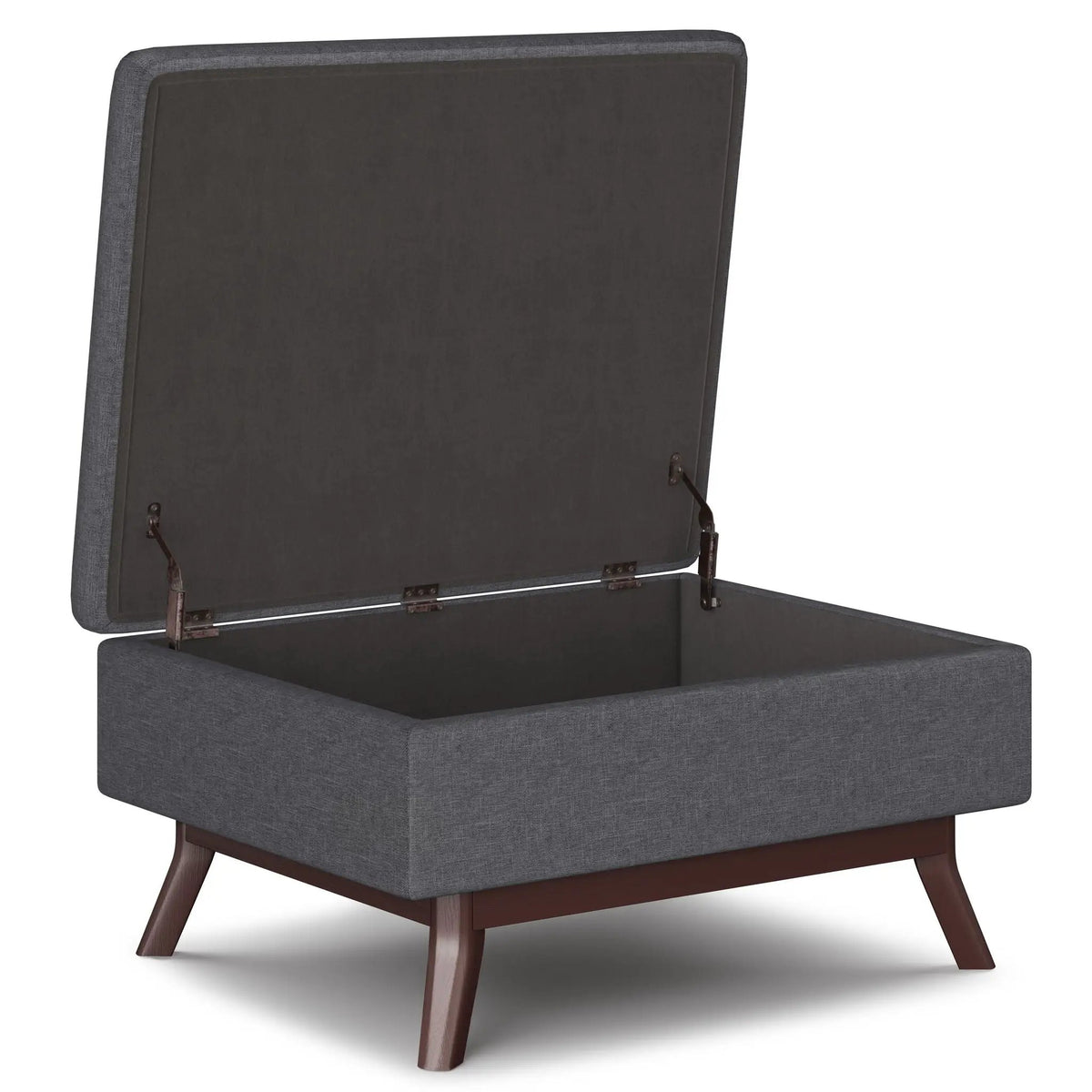 Storage Ottoman | Rectangular Design | Solid Wood Frame | Lift Top