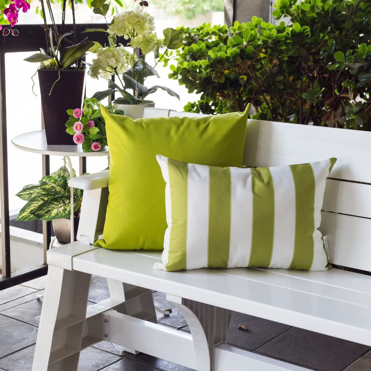 Horizon Stripe Pillow | Outdoor And Indoor Use | Water-Resistant Fabric | Removable Cover