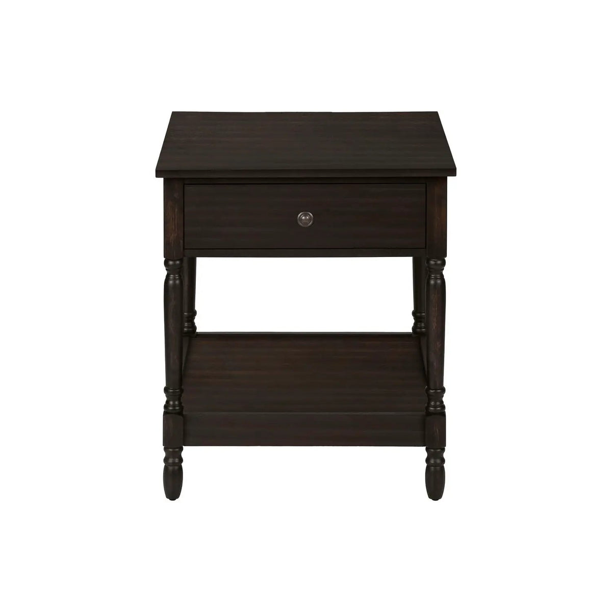 Accent Table | Two Tier | Square Frame | Walnut Finish