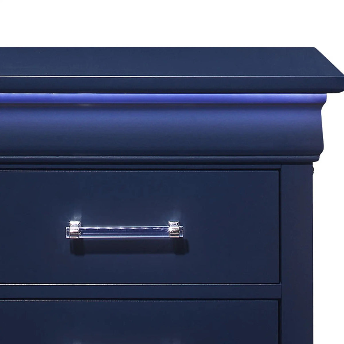 Charlston Nightstand | LED Lighting | Transitional Style | Spacious Storage