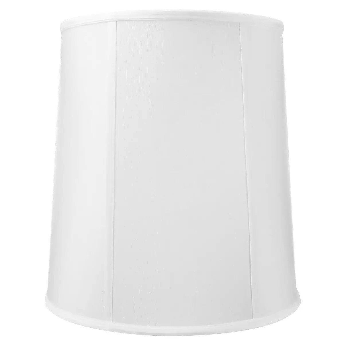 Drum Lampshade | White Shantung | Premium Fabric | 12x14x15