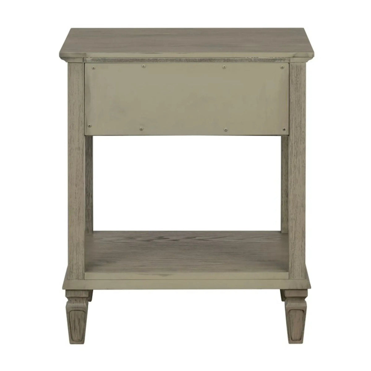 Victoria Bedside Table | Aged Brown Oak Finish | Drawer And Open Shelf | Wire Brush Detail