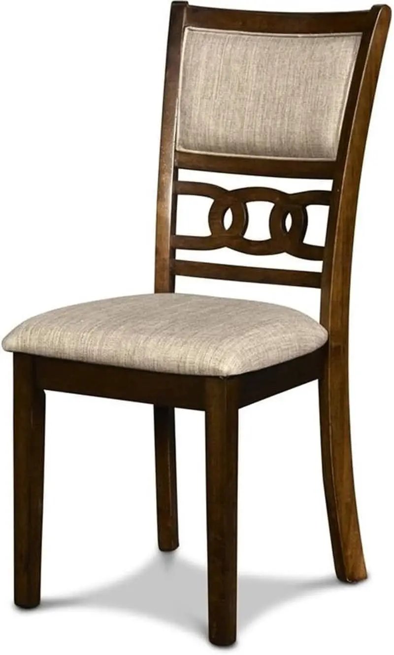 Elegant Solid Wood Circular Dining Set Cherry Brown from PriceLows™