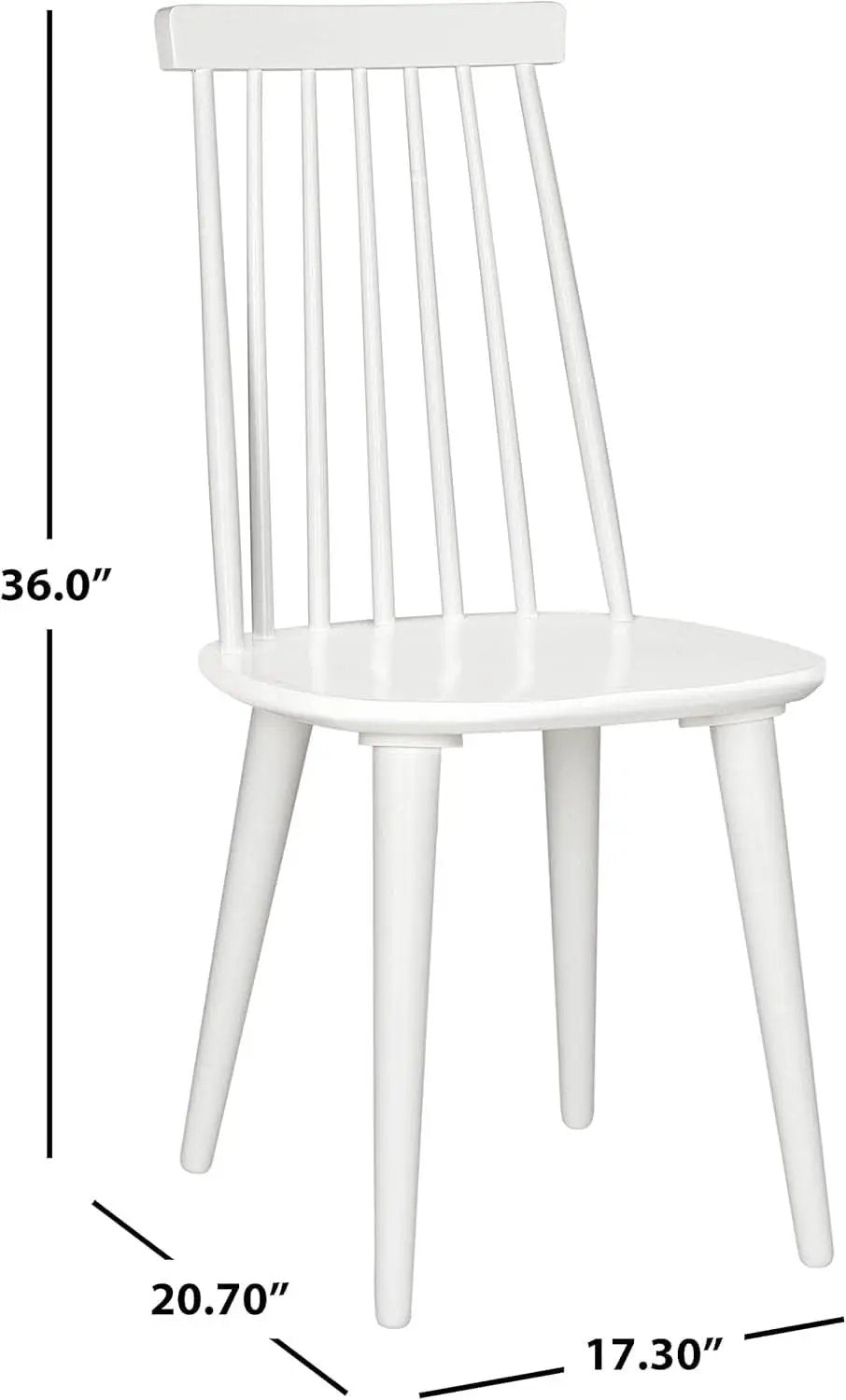 White Farmhouse Spindle Dining Chair Set Of 2 For Kitchen from PriceLows™