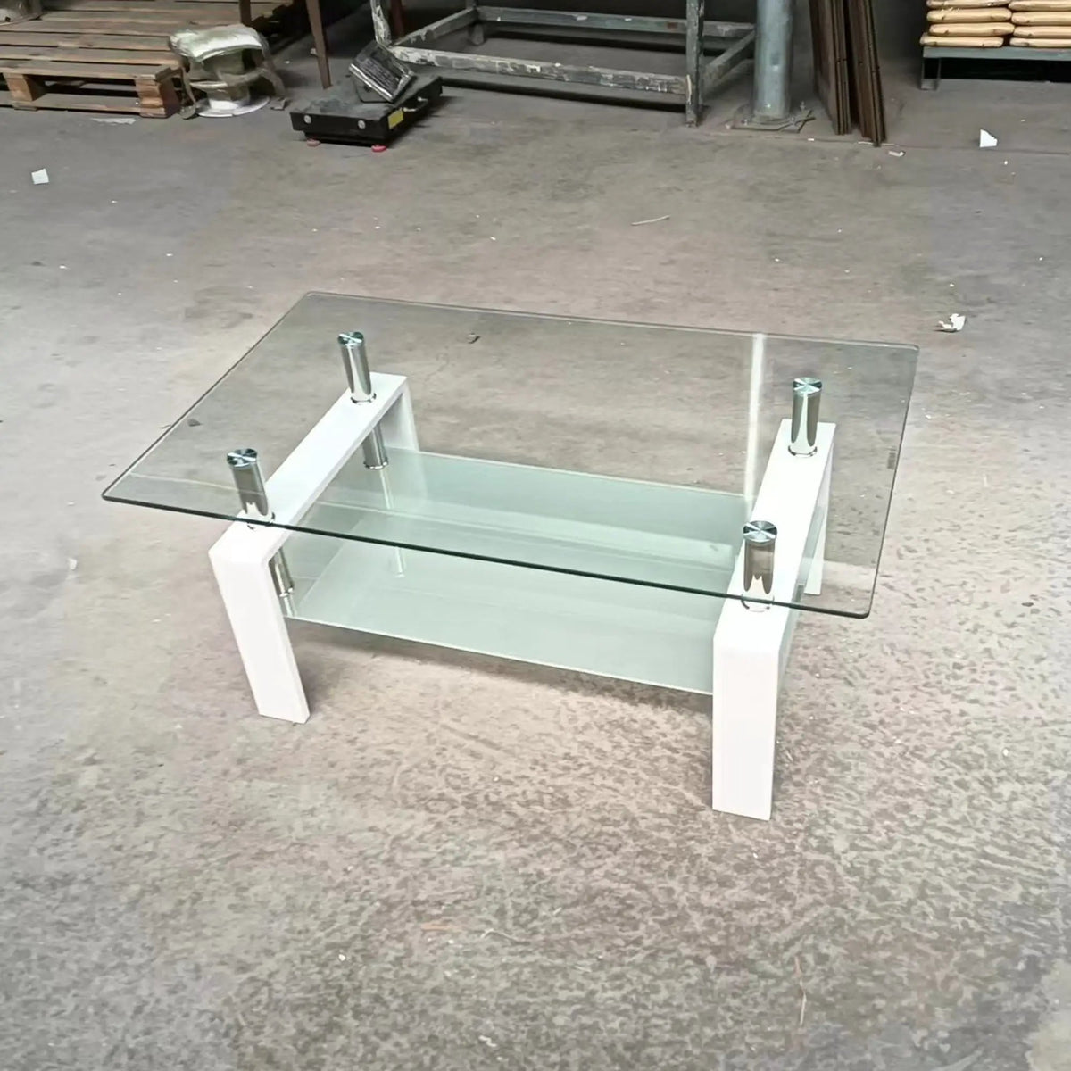 Tempered Glass Table | Hidden Storage | Easy Assembly