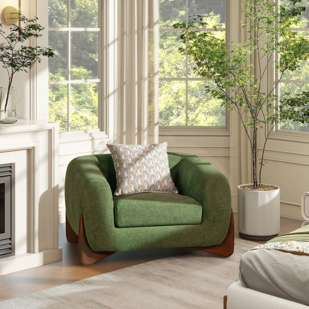 Alpine Arm Chair | Ideal Lounging Depth | Removable Seat Cushion | Sinuous Spring Support