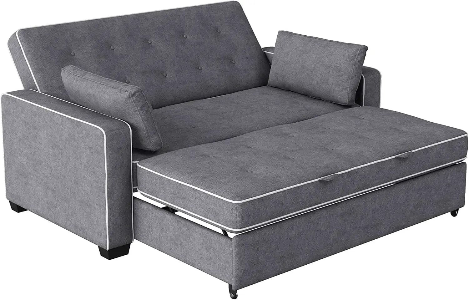 Ainsley Loveseat With Pull Out Sleeper Microfiber Charcoal from PriceLows™