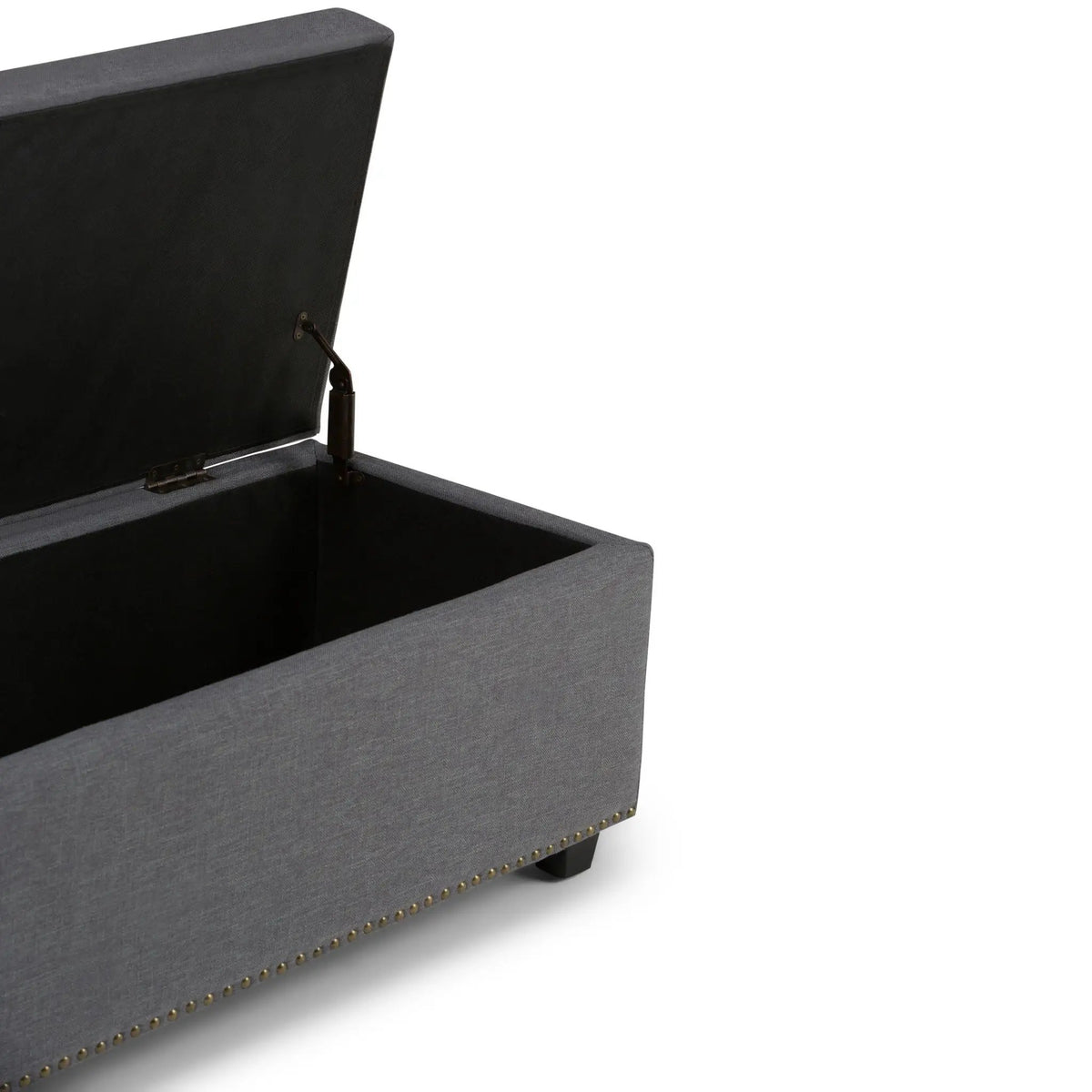Hamilton Upholstered Storage Ottoman | Child Safety Hinge | Large Interior Storage | 47.6 Inch Length