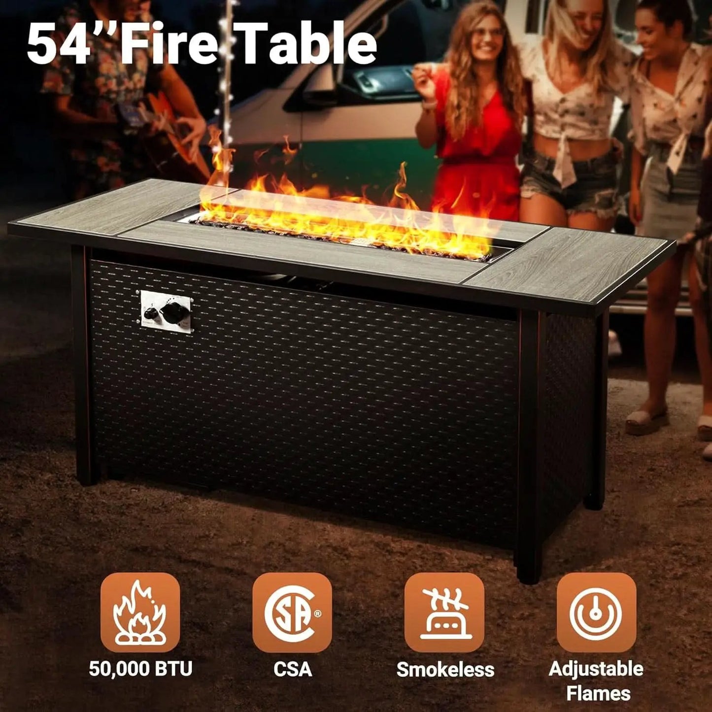 10 Piece Outdoor Patio Furniture Set with Fire Pit from PriceLows™