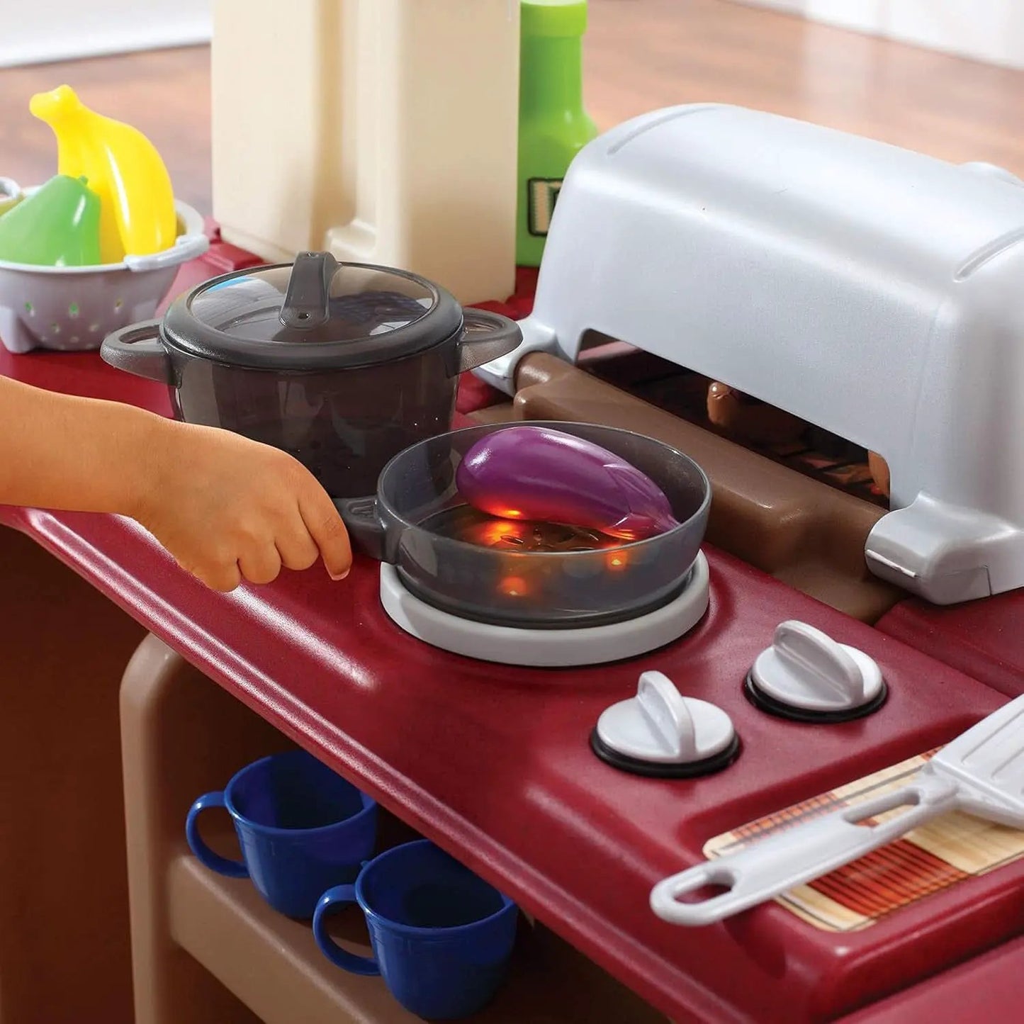 Kids Kitchen Playset With Interactive Lights Brown from PriceLows™