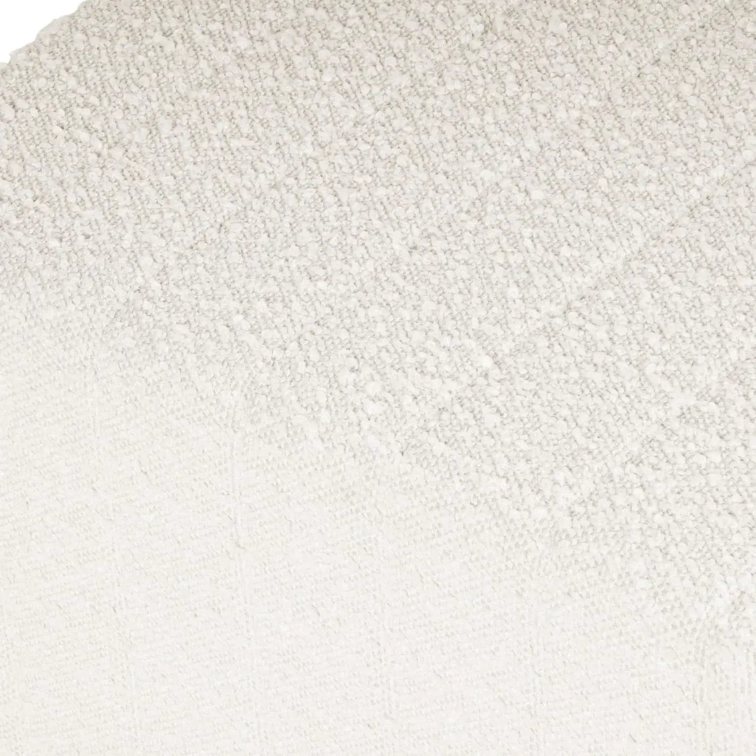 Cream Soft Boucle Upholstered Ottoman Footrest 18 Inches from PriceLows™