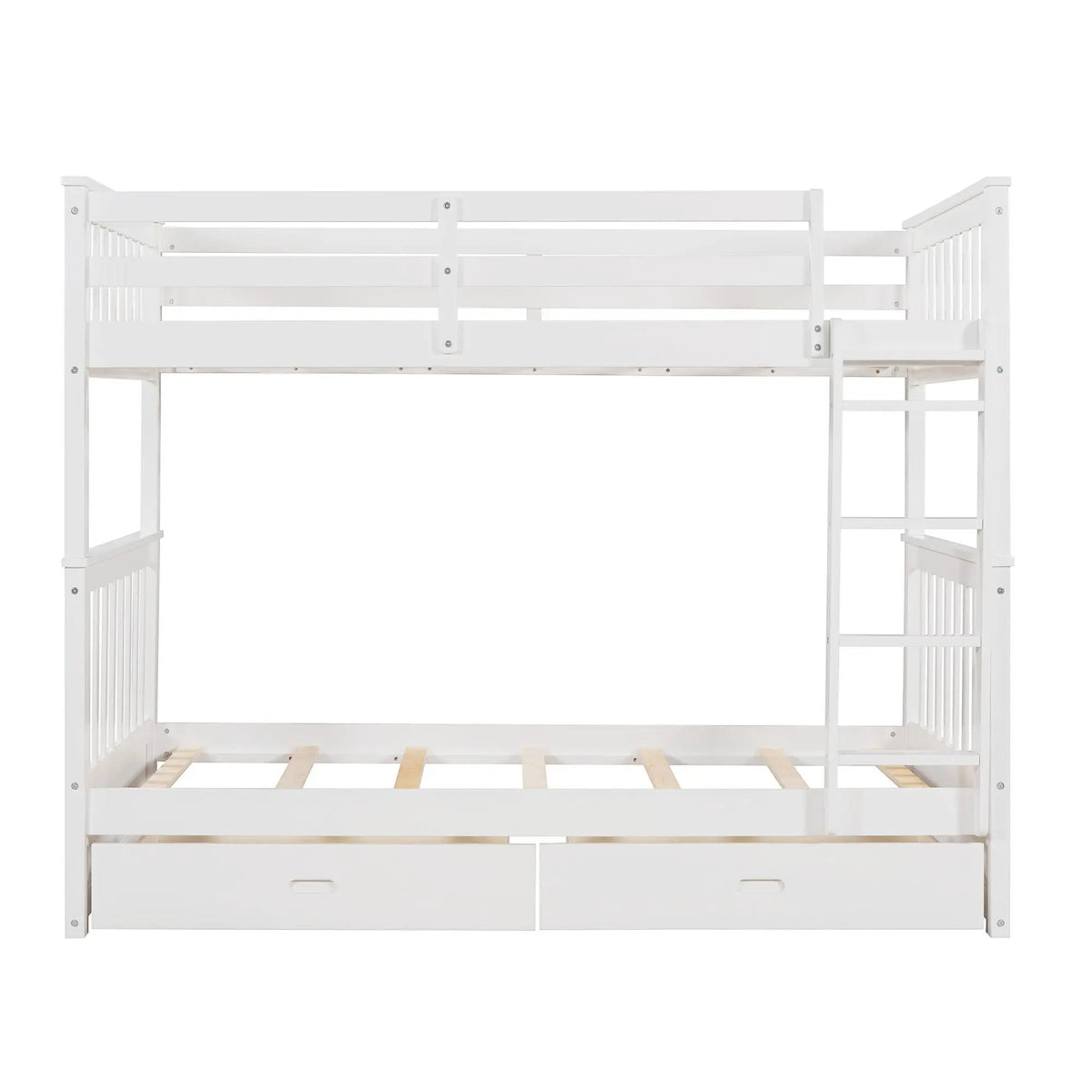 Bunk Bed With Ladders | 2 Storage Drawers | Space-Saving Design | Sleepover Ready