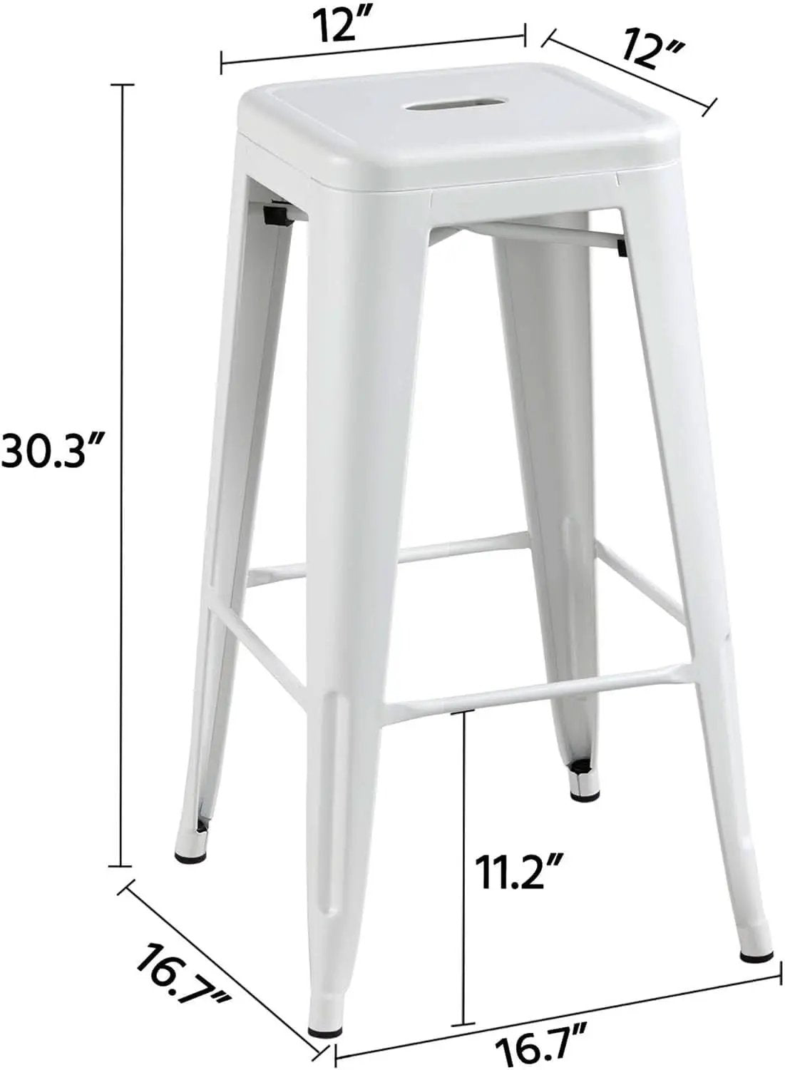 30 Inch Stacking Metal Bar Stool Indoor Outdoor Use from PriceLows™